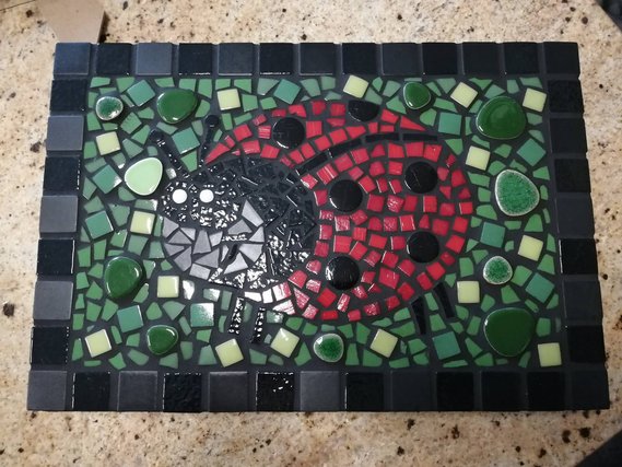 Création en mosaïque réalisée par un élève de l'Atelier ARTE MOSAIC