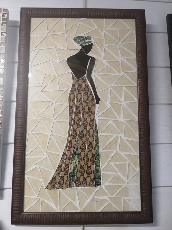 Création en mosaïque de verre, pièce décorative
