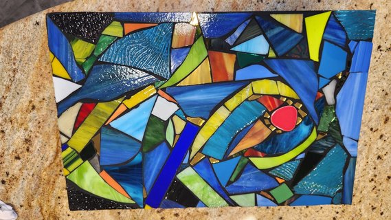 Création en mosaïque réalisée par un élève de l'Atelier ARTE MOSAIC