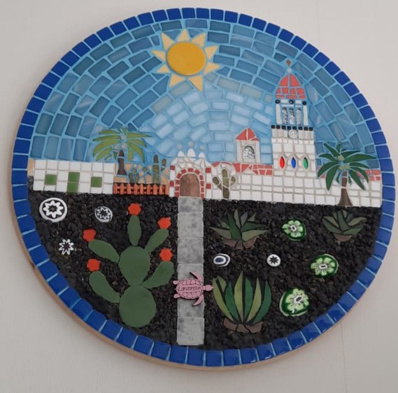 Création en mosaïque réalisée par un élève de l'Atelier ARTE MOSAIC