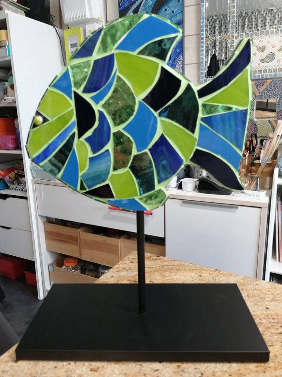 Création en mosaïque réalisée par un élève de l'Atelier ARTE MOSAIC