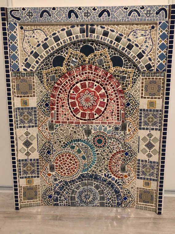 Création en mosaïque réalisée par un élève de l'Atelier ARTE MOSAIC